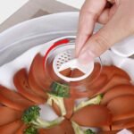 Picture 1 of 5 Hover to zoom Have one to sell? Sell it yourself Microwave Food Anti-Sputtering Cover with Handle Heat Resistant Lid Food Cover
