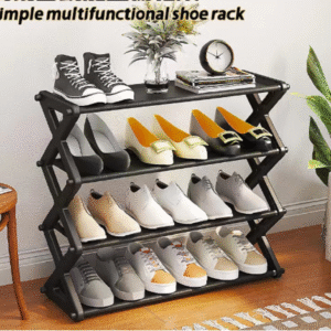 Portable Shoe Rack 4-Tier Shoe Organizer Foldable & Reliable Shoe Rack