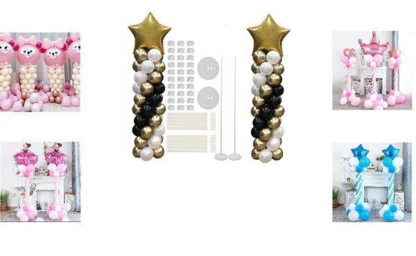 Adjustable Balloon Column Stand Kit Base and Pole Balloon Tower Party Decoration