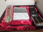 Men's Perfect & Stylish Gift Box Set with Watch, Wallet,Pen & Belt with Buckle