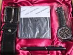 Men's Perfect & Stylish Gift Box Set with Watch, Wallet,Pen & Belt with Buckle