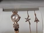 New Ladies Gift Birthday Bracelet wrist Watch Set For Women’s & Girls