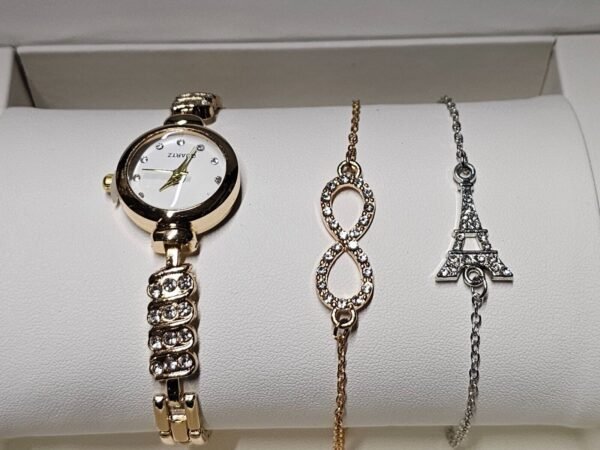 New Ladies Gift Birthday Bracelet wrist Watch Set For Women’s & Girls