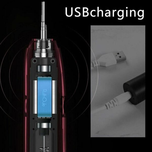Electric Toothbrush Powerful Cleaning Rechargeable 6 Modes Brush - 4 Heads USB
