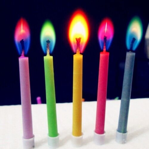 Multi Colored Flame Birthday Cake Angel Candles Party Novelty Decorations 5 Pack