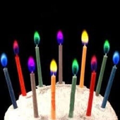 Multi Colored Flame Birthday Cake Angel Candles Party Novelty Decorations 5 Pack
