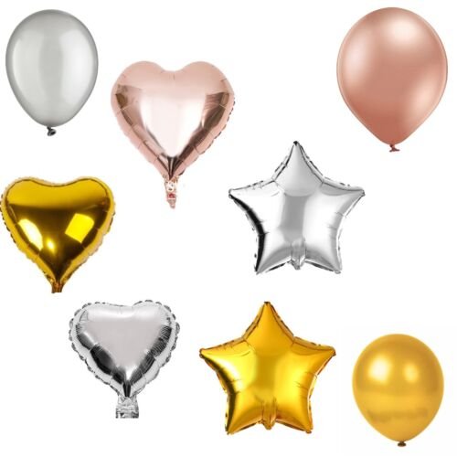 Self Inflating Birthday Foil Balloons for Women Men Boys Girls Party Decorations