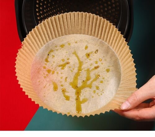 50pcs Air Fryer Disposable Paper Liners Basket Non-Stick Oil-Proof Baking Paper