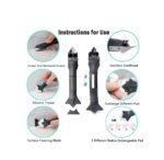 5-in-1 Silicone Sealant Remover and Caulking Tools Kit with Smoother Tool, Sealant Finishing Tool, Scraper, Caulking Mould Removal DIY for Bathroom, Kitchen, Floor, Window, Corner - Complete Tool Kit