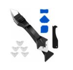 5-in-1 Silicone Sealant Remover and Caulking Tools Kit with Smoother Tool, Sealant Finishing Tool, Scraper, Caulking Mould Removal DIY for Bathroom, Kitchen, Floor, Window, Corner - Complete Tool Kit