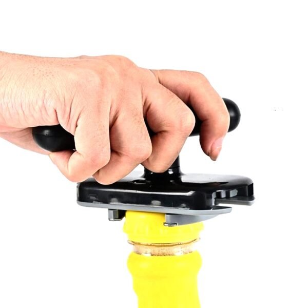 Mr. Gadget's Solutions Twisting Jar Opener with Non-Slip Base Pad – Effortless Lid Removal for Jars & Bottles, Strong Grip, Easy-Turn Handle – Ideal for Weak Hands & Arthritis – Black
