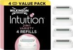 WILKINSON SWORD Intuition Ultra Moisture Women'S Blade Refills Pack of 3 plus 1
